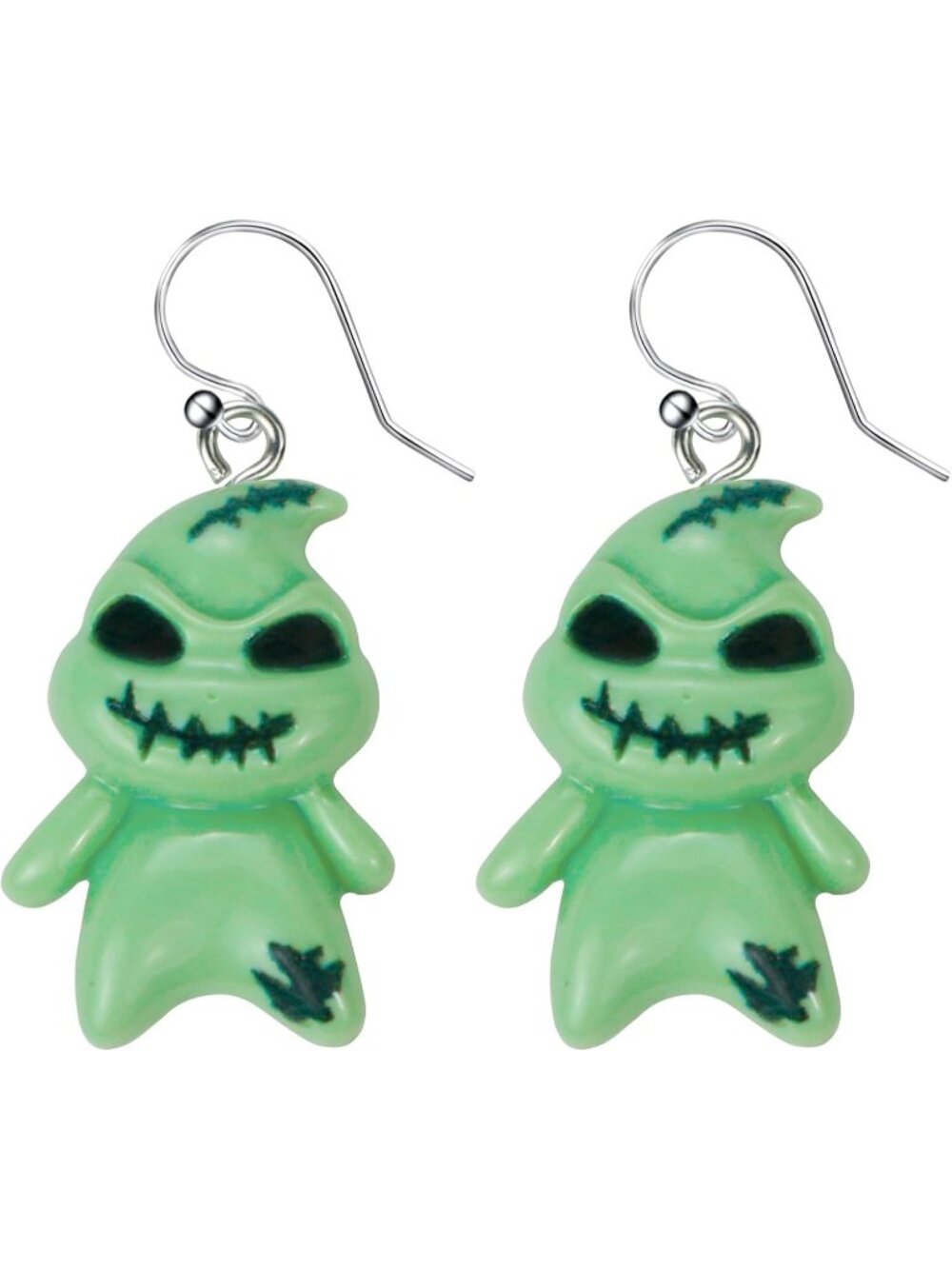 Women's Pale Green Cute Spooky Ghost Studs Halloween Basket Stuffers Earrings